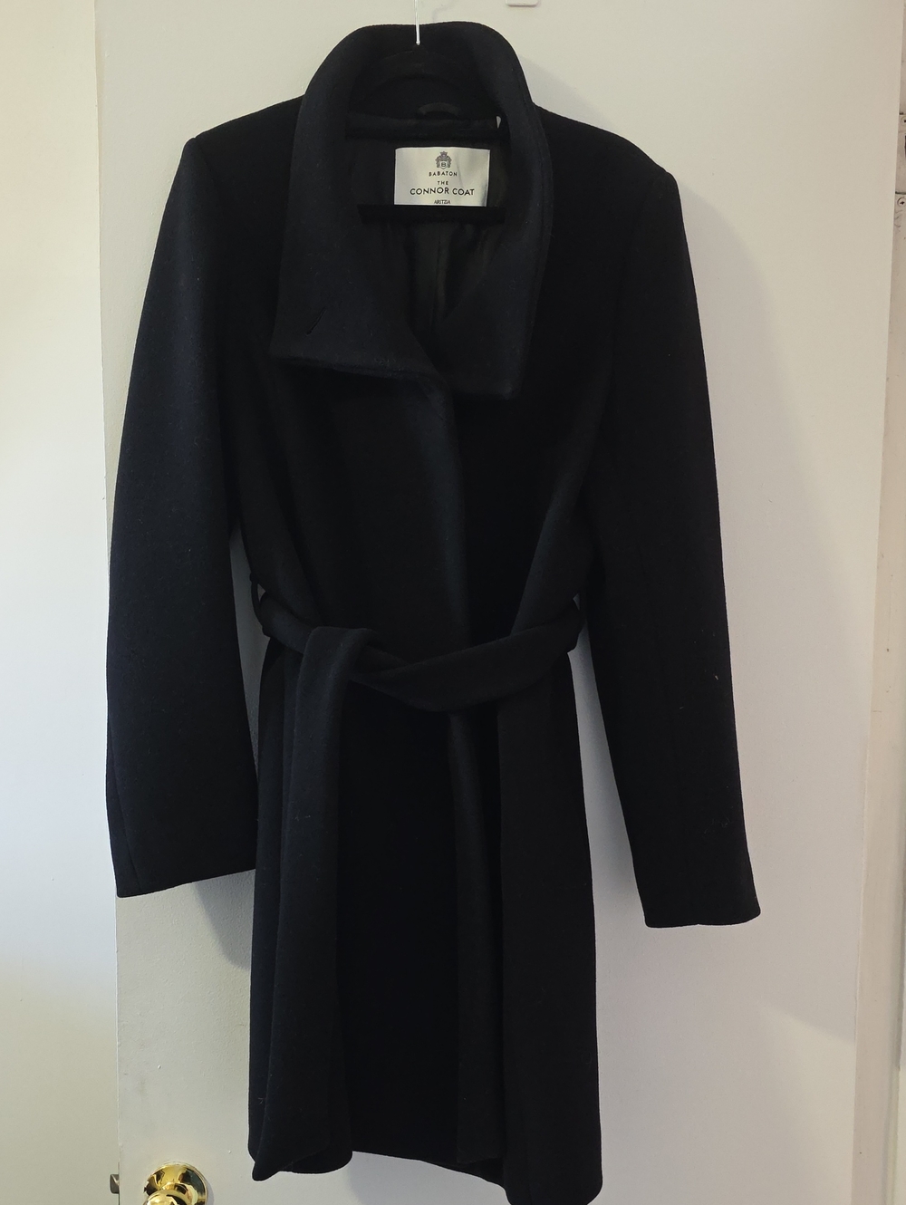 CONNOR Black Belted Coat